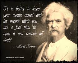Mark Twain Quote-Fool Quote - Empyrean Books via Relatably.com