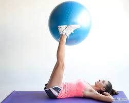 Image result for pictures of stability ball lifts bent knee