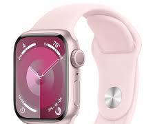 Apple Watch Series 9 GPS 41mm Pink Aluminium Case with Light Pink Sport Band  S/M watch