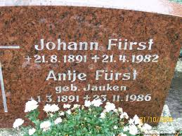 Grab von Antje Fürst (geb. Jauken) (01.03.1891-23.11.1986 ...