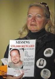 [Bradley Olsen missing since 01/19/2007] Susan Olsen holding poster of her son Bradley Olsen missing since 01/19/2007. Call DeKalb Police Illinois - Stacy_Peterson_File-776-bradley_olsen