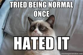 Tried being normal once Hated it - Grumpy cat good | Meme Generator via Relatably.com