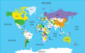 5 Oceans of the World (Indian, Atlantic, Arctic, Pacific & Antarctic ...