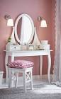 HEMNES Dressing table with mirror - IKEA