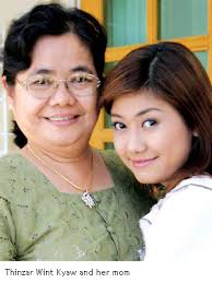Thinzar Wint Kyaw and her mom - thinzar-wint-kyaw-mom