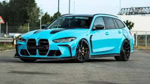 "Customized BMW M3 Touring Boasts 641 HP and Eye-Catching Blue Paint Job"