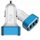  Apple Mfi Certified 5.1A Car Charger KEWEK Portable Mini Universal 3 USB Port 25.5W 5V 2.1A 2A 1A Mobile Phone Car Charger iPhone iPad Samsung Galaxy White-Blue 