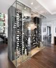 Glass wine cellar