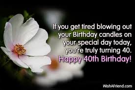 40th Birthday Wishes via Relatably.com