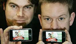 FULL OF IDEAS: Tim Knauf, left, and Tristan Clark, who created the iPhone game Zoo Lassoo, are now working on a new release, the adventures of hot-headed ... - 3930714