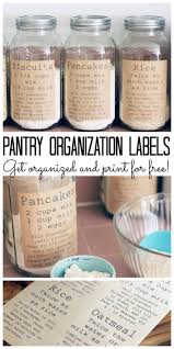 Print these pantry organization labels for free and add to your ...
