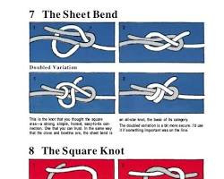 Image of Square knot on rubber band