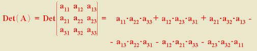 Resultado de imagen de determinante de una matriz tres por tres