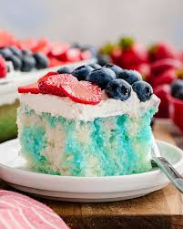 Red White and Blue Jello Poke Cake - Like Mother Like Daughter