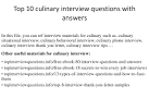 Culinary questions
