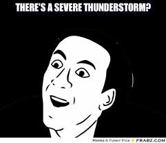 There&#39;s a severe thunderstorm?... - You don&#39;t say? blank Meme ... via Relatably.com