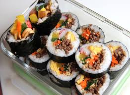 Image result for kimbap in lunch box