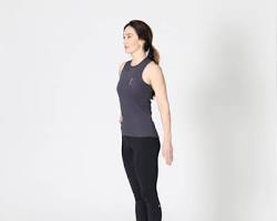 Standing quadriceps stretch for inner thigh