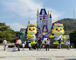 대전 오월드 전경 및 테마파크 풍경, AI로 생성