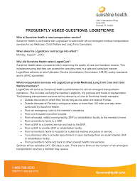 FREQUENTLY ASKED QUESTIONS: LOGISTICARE