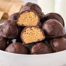 Peanut Butter Balls with Rice Krispies - Build Your Bite
