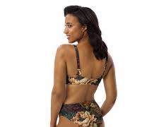 Image of highwaisted bikini with retro floral designs