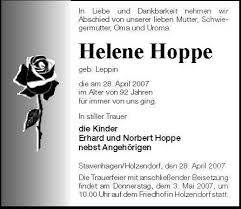 Helene Hoppe-Stavenhagen-Holze | Nordkurier Anzeigen - 005705180201