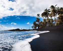 Gambar Punalu'u Black Sand Beach, Big Island of Hawaii