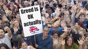 Image result for tony blair greed