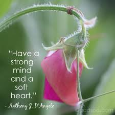 Have a strong mind and a soft heart,&quot; Anthony J. D&#39;Angelo #quotes ... via Relatably.com