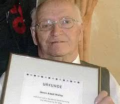 <b>Adolf Walter</b> wurde für 60 Jahre Mitgliedschaft geehrt. Foto: Dieter Fink - 59393426