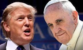 Image result for pictures of donald trump and pope francis together