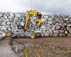 Image of bricklaying robot or autonomous excavator