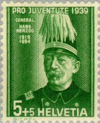 Stamp catalog : Stamp ‹ General Hans Herzog (1819-1894) - General-Hans-Herzog-1819-1894
