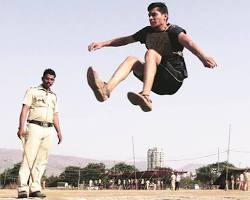 UP Police PET long jump exercise