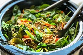 Easy and Healthy Slow Cooker Pork Lo Mein with Veggies - 31 Daily