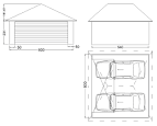 Dimension standard porte de garage double plan
