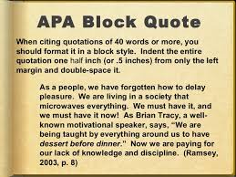 Block Quotes Apa Style - sample block quote apa format with block ... via Relatably.com