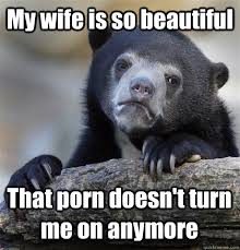 My wife is so beautiful That porn doesn&#39;t turn me on anymore ... via Relatably.com
