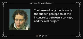 Arthur Schopenhauer quote: The cause of laughter is simply the ... via Relatably.com