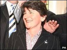 Arlene Foster. Mrs Foster joined the DUP in 2004, shortly after resigning from the UUP - _47088465__45496032_45029992-1