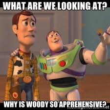What are we looking at? Why is Woody so apprehensive? - Buzz ... via Relatably.com