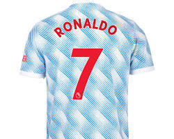Image of Cristiano Ronaldo Manchester United away jersey