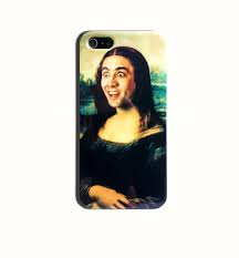 Nicolas Cage Mona Lisa Funny Meme Hard Case iPhone by VDirectCases via Relatably.com