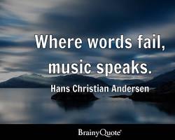Image of Quote about music wallpaper Where words fail, music speaks. Hans Christian Andersen