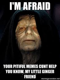i&#39;m afraid your pitiful memes cunt help you know, my little ginger ... via Relatably.com