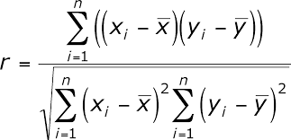 Resultado de imagen de correlation formula