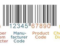 Image of UPC barcode on a product label