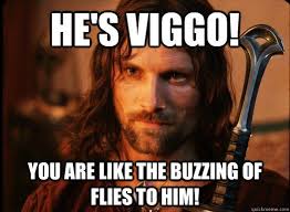 Aragorn Memes | hes viggo you are like the buzzing of flies to him ... via Relatably.com