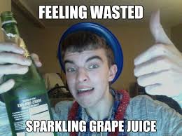 feeling wasted sparkling grape juice - Alone Party boy - quickmeme via Relatably.com